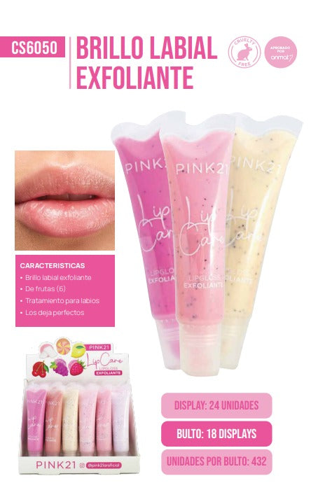 BRILLO LABIAL EXFOLIANTE PINK21