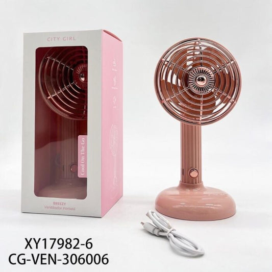 VENTILADOR DE ESCRITORIO CON BASE CITY GIRL