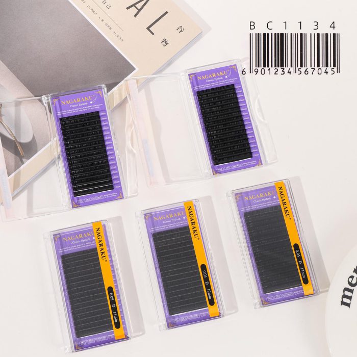 EXTENSIONES DE PESTAÑAS CLASICAS NAGARAKU 0.05D MEDIDA UNICA