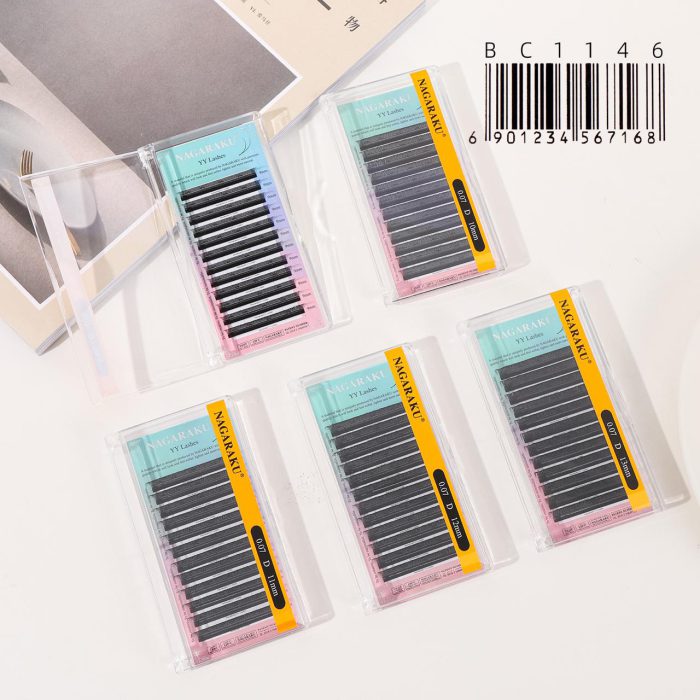 EXTENSIONES DE PESTAÑAS TECNOLOGICAS 2D YY NAGARAKU 0.07D MEDIDA UNICA