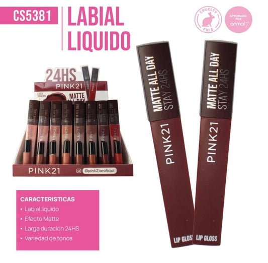 LABIAL LIQUIDO PINK21