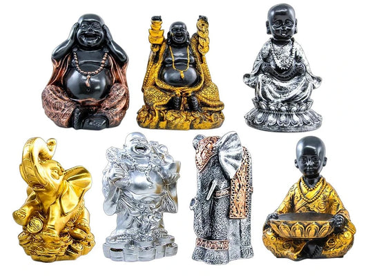 Buda con elefantes chicos de 22 cm