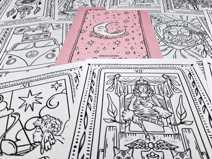 TAROT PARA COLOREAR CAJA RIDER - 78 NAIPES P/PINTAR