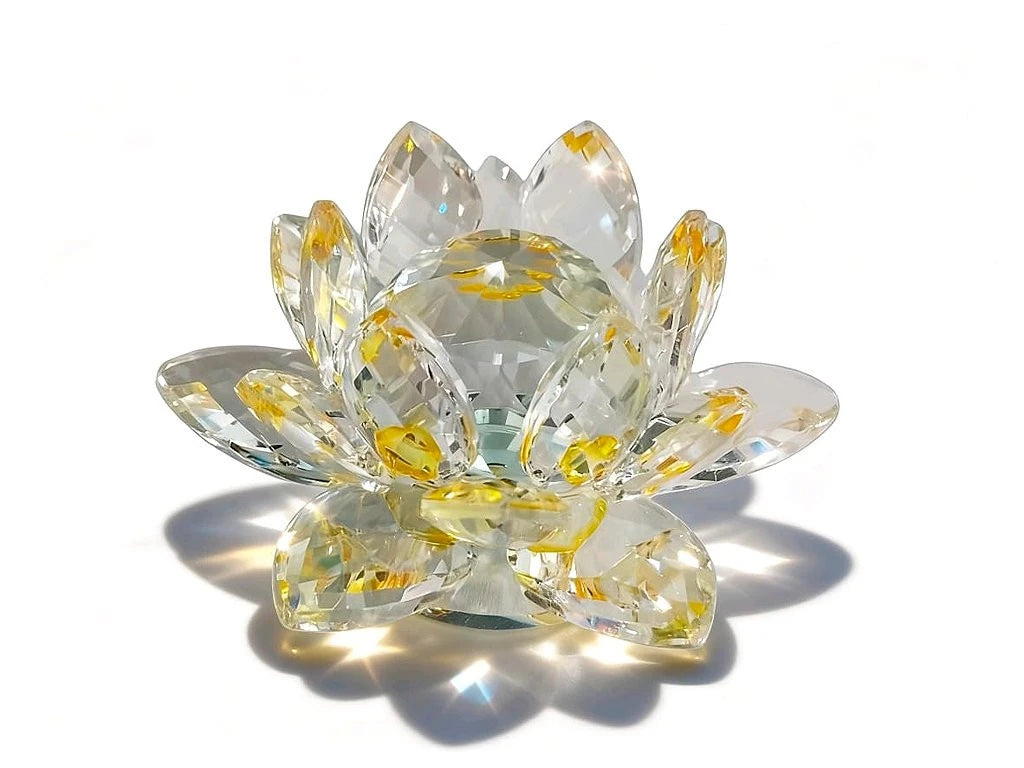 Flor de Loto Color Vidrio Mediana 8cm