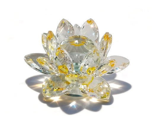 Flor de Loto Color Vidrio Mediana 8cm