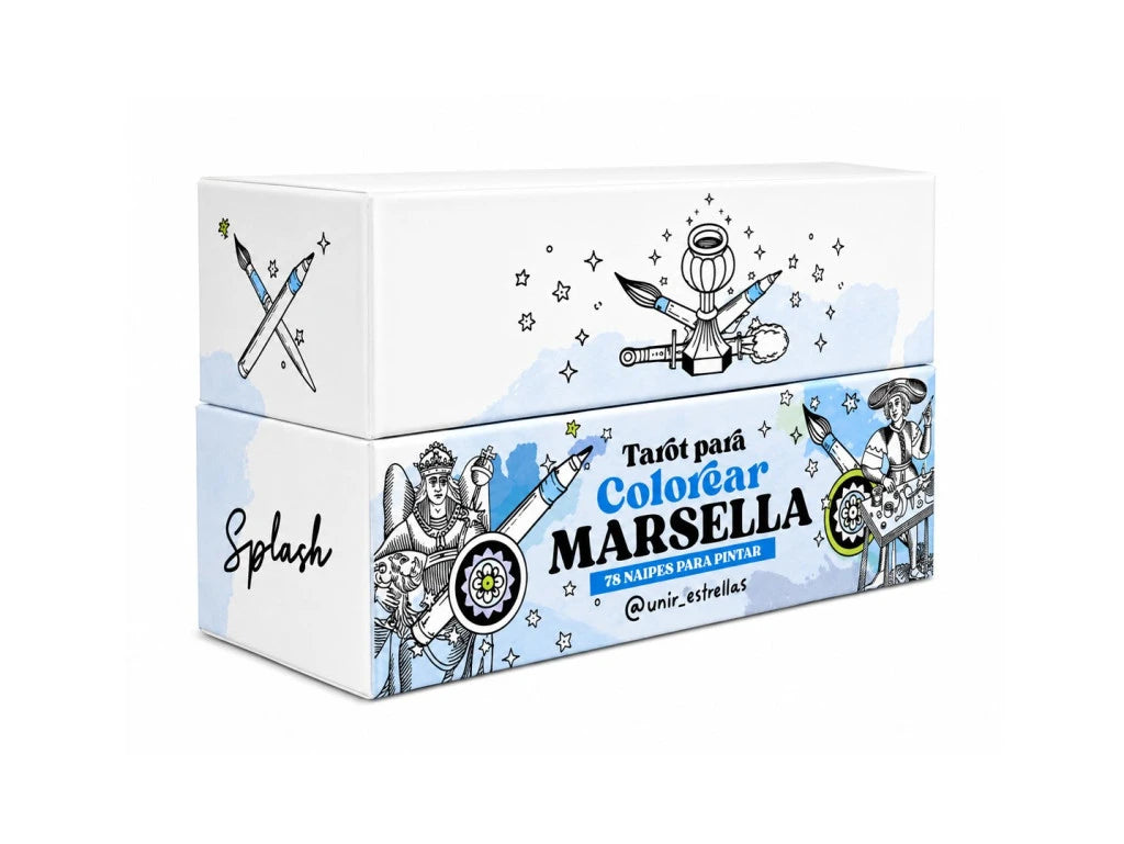 TAROT PARA COLOREAR CAJA MARSELLA - 78 NAIPES P/PINTAR