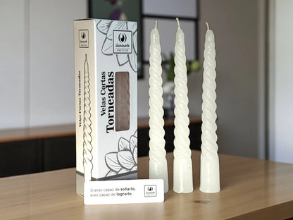 Velas Torneadas Chica 15 cm - Caja x 6 uni.