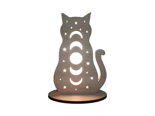 LAMPARA GATO MDF 60X45CM APROX