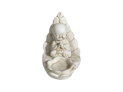 Porta Vela Buda Hoja 11x8cm