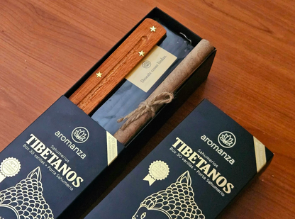 Box Sahumerios Aromanza Tibetanos x 30 con Porta