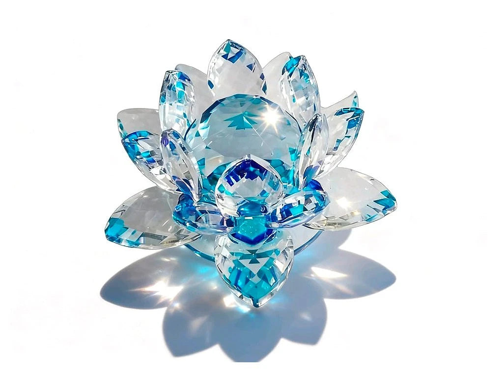 Flor de Loto Color Vidrio Mediana 8cm