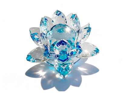 Flor de Loto Color Vidrio Mediana 8cm
