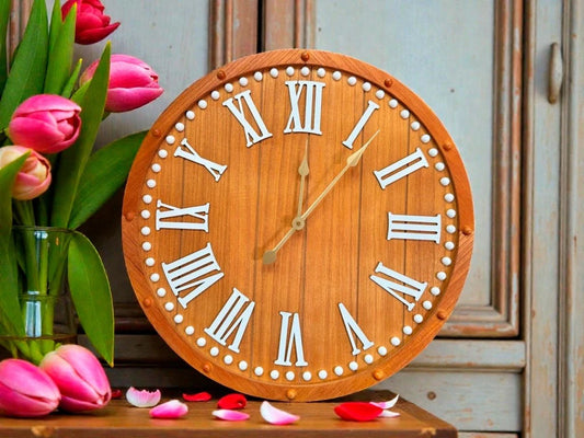 RELOJ DE PARED SIMIL MADERA DECO 60 CM