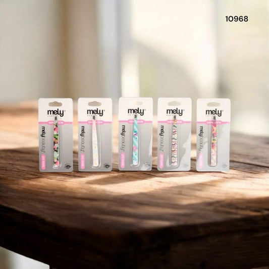 PINZA PARA DEPILAR CEJAS CON DISEÑO SURTIDO MELY