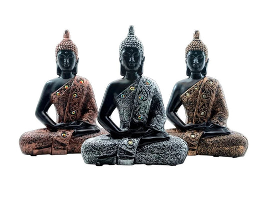 Buda de la Meditación: Estatua de Yeso 28 cm