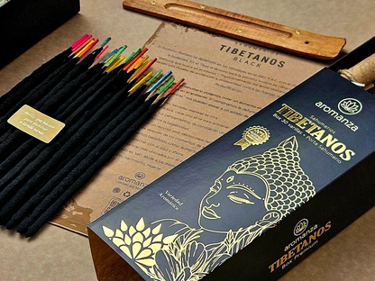 Box Sahumerios Aromanza Tibetanos x 30 con Porta