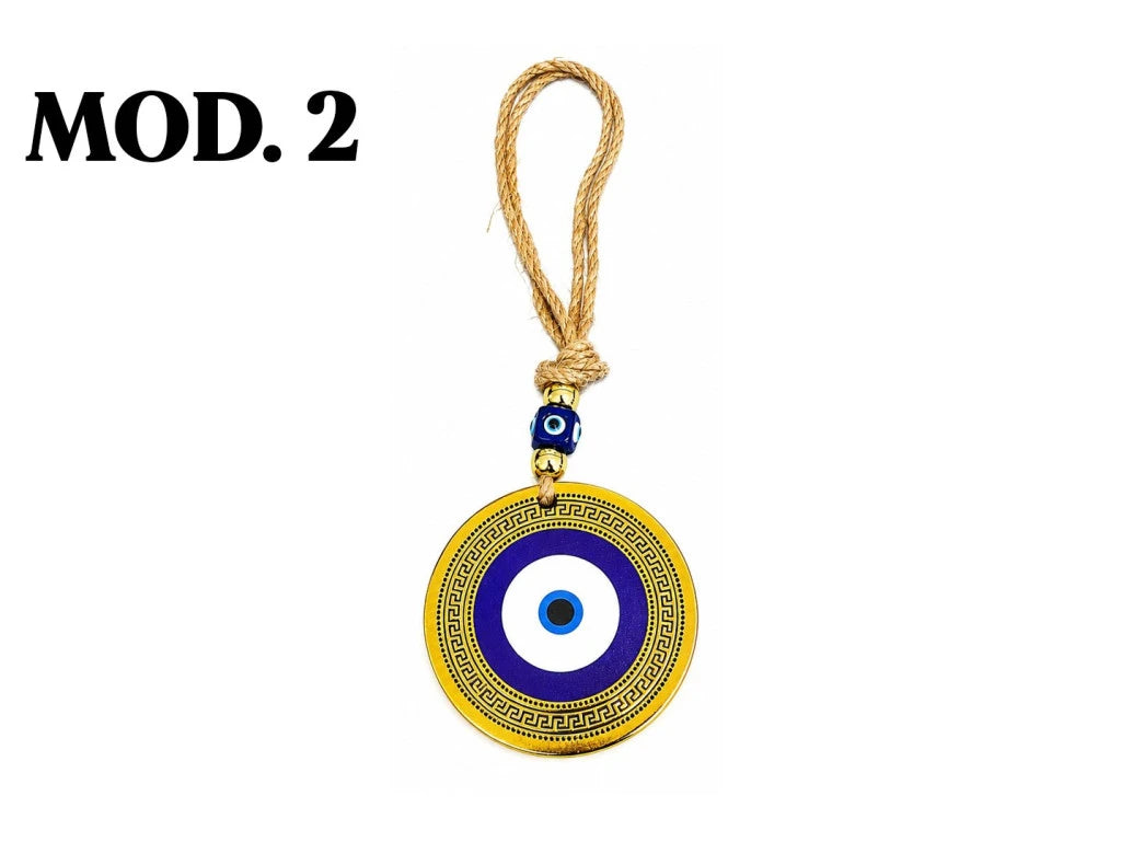COLGANTE OJO TURCO LINEA GOLD HILO YUTE 24CM