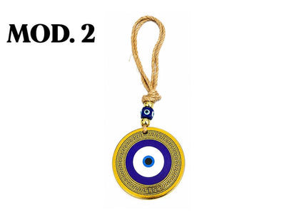 COLGANTE OJO TURCO LINEA GOLD HILO YUTE 24CM