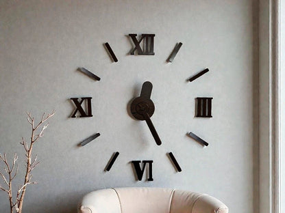 RELOJ AUTOADHESIVO NEGRO 60 CM
