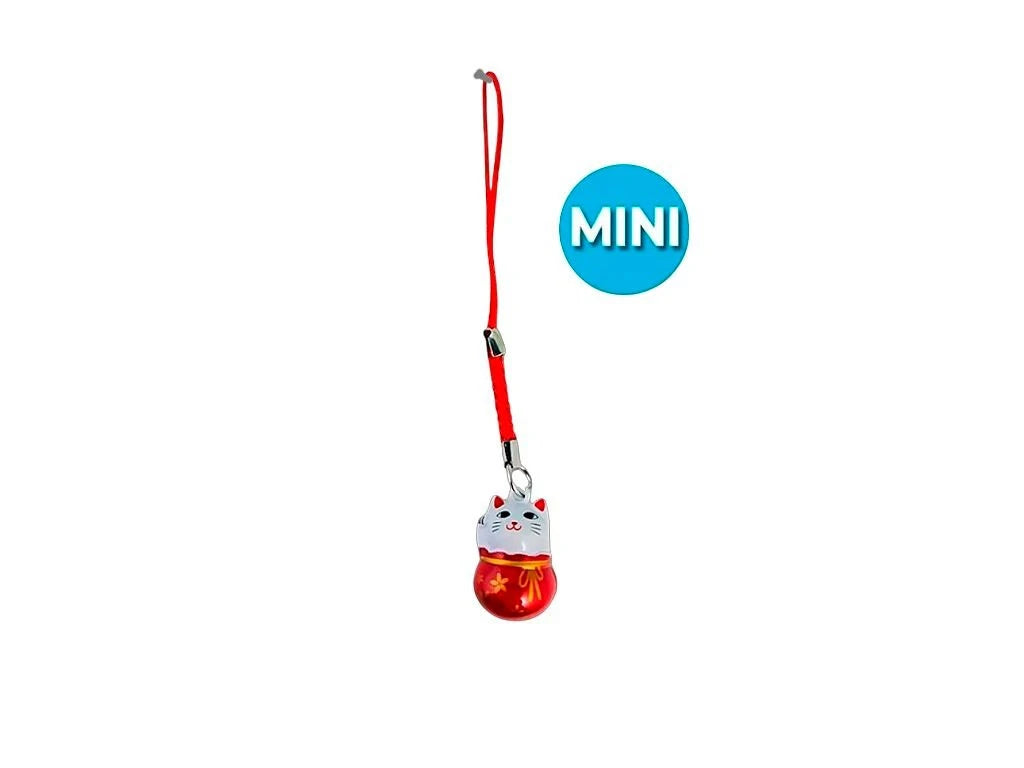 Colgante Gato Fortuna Cascabel Mini para Celular - 11cm