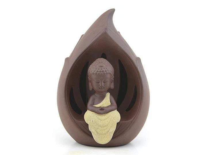 Cascada de Humo Niño Buda c/LED 17 cm (Importada)