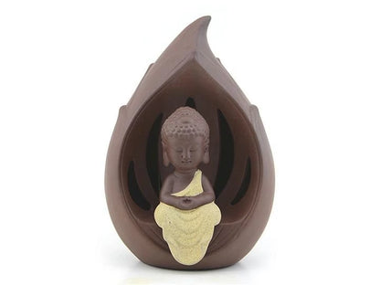Cascada de Humo Niño Buda c/LED 17 cm (Importada)