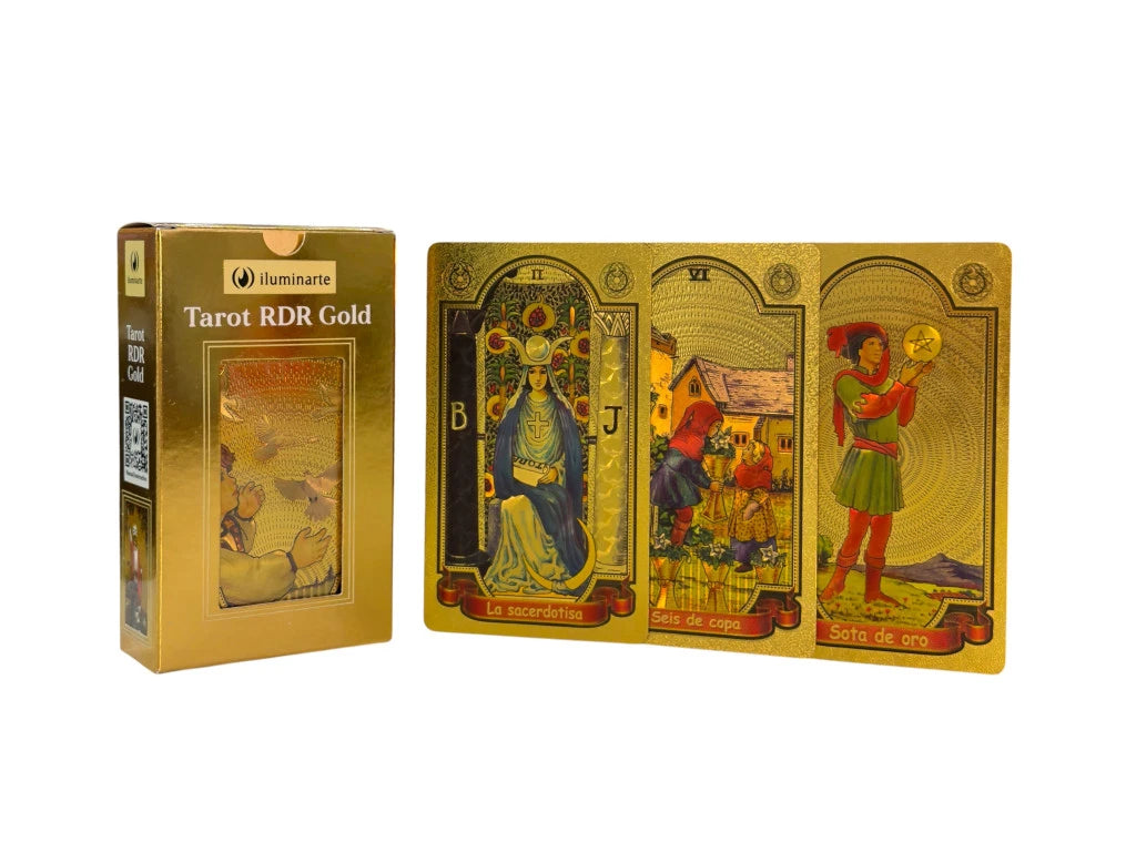 TAROT RIDER GOLD CON CARTAS DORADAS X1