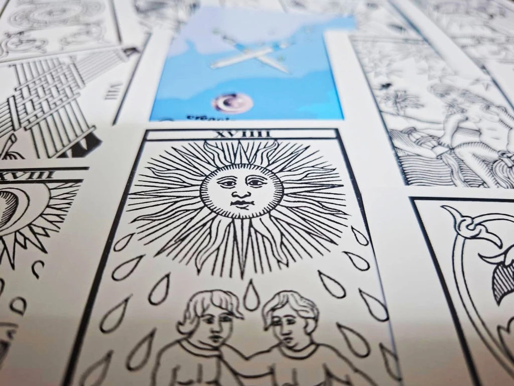 TAROT PARA COLOREAR CAJA MARSELLA - 78 NAIPES P/PINTAR