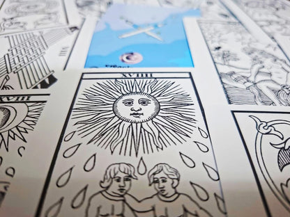 TAROT PARA COLOREAR CAJA MARSELLA - 78 NAIPES P/PINTAR
