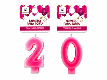 Velas de Cotillón: Número para Torta 7x4 cm