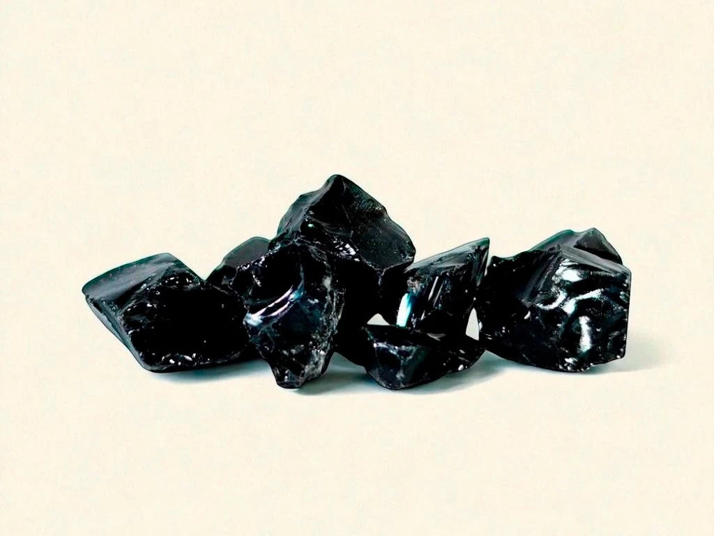 Piedra obsidiana en bruto x 100g