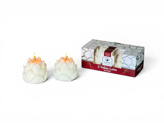VELA AROMATICA CERA VEGETAL LOTO X 2 - X1