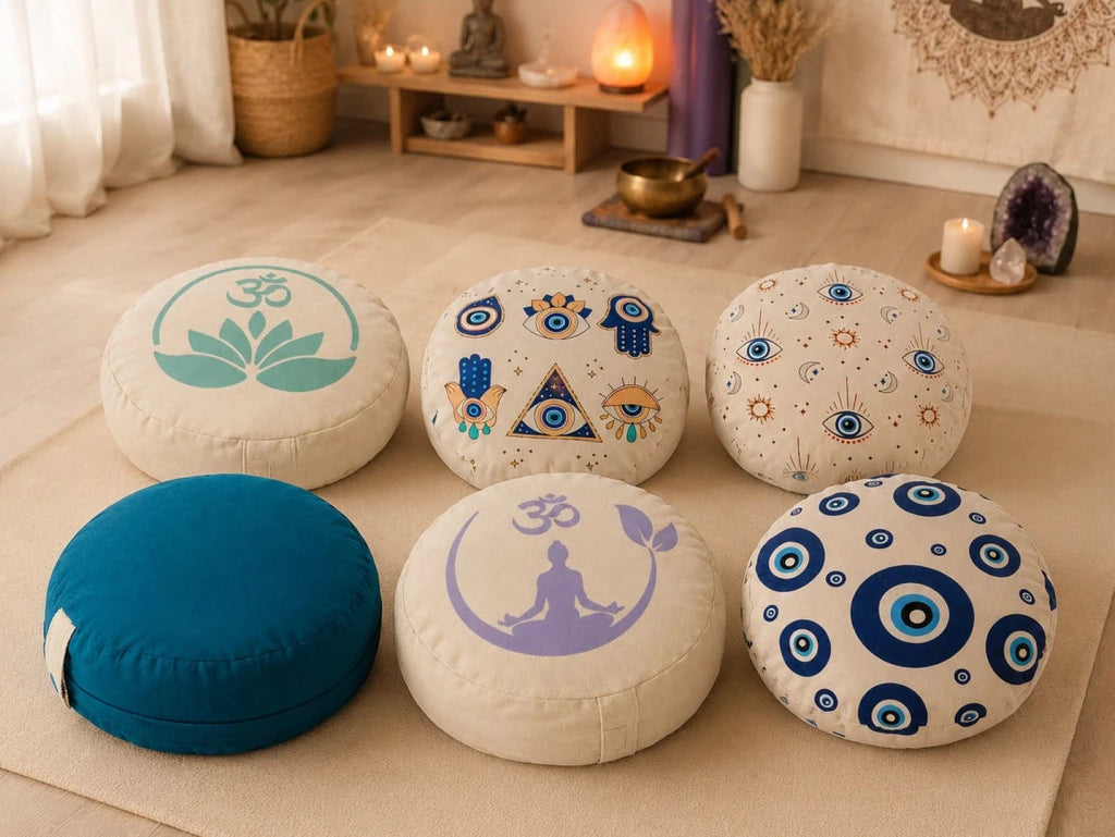 Zafu de Semillas Lavable 35x12cm - Accesorio Yoga y Meditación