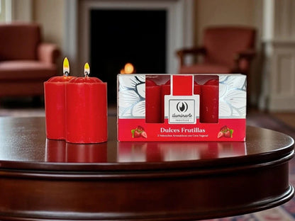 Veloncito Vintage: Caja x 3 - Velas Aromáticas de 3.5x3.5 cm