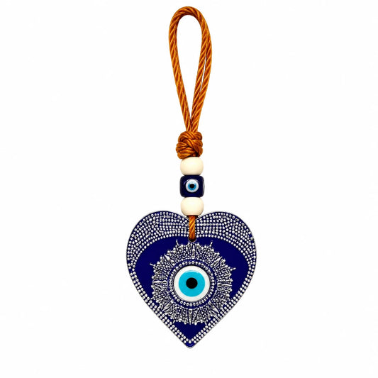 Colgante Corazón Ojo Turco de Vidrio