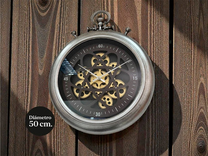 RELOJ DE METAL CON ENGRANAJES 50 CM