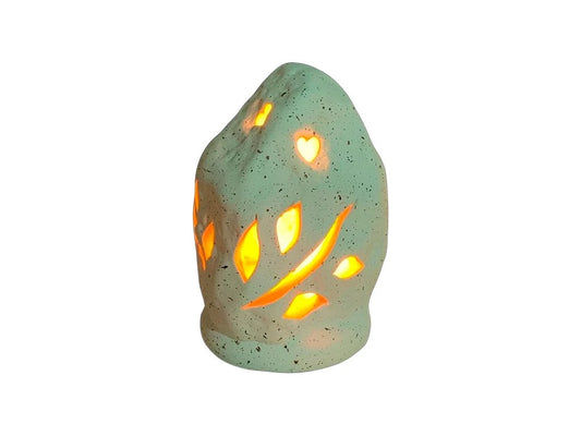 Lámpara de Sal Forma Piedra Calada 14cm