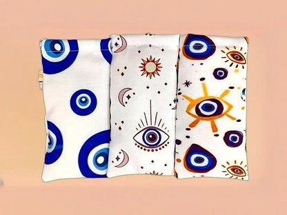 Almohadilla Ocular Ojo Turco con Semillas y Lavanda 22x10cm - Yoga y Meditación