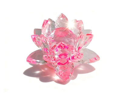 Flor de Loto Color Vidrio Mediana 8cm