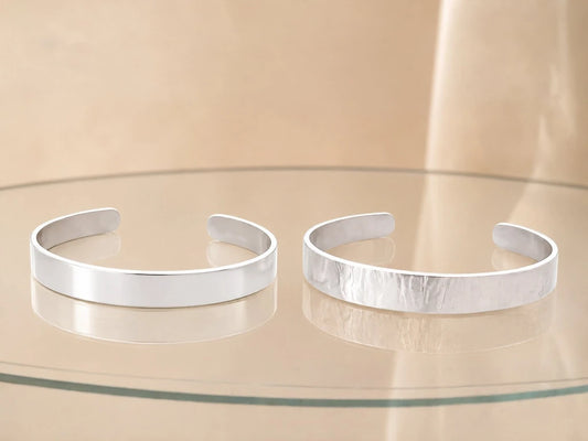 PULSERA ACERO LISA / LABRADA ANCHA