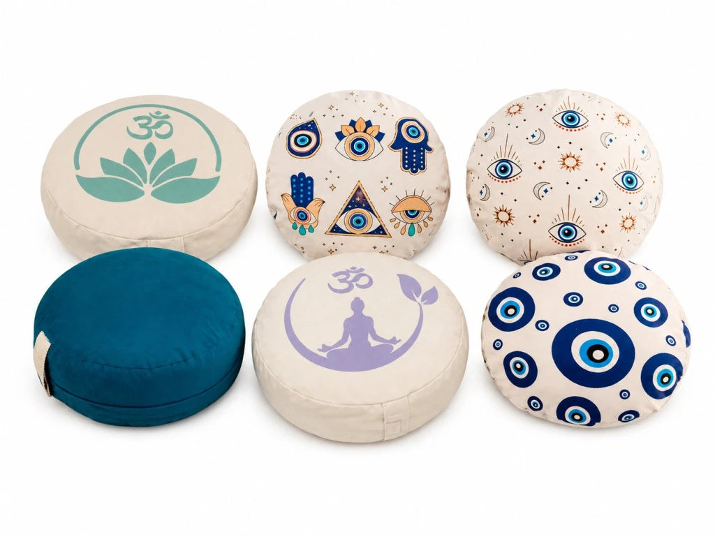 Zafu de Semillas Lavable 35x12cm - Accesorio Yoga y Meditación