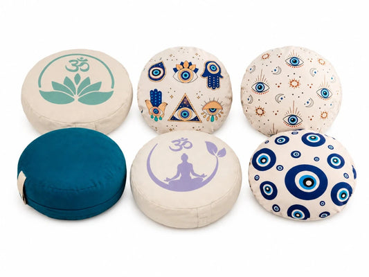 Zafu de Semillas Lavable 35x12cm - Accesorio Yoga y Meditación
