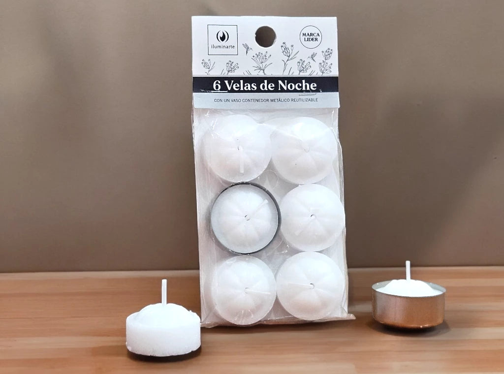 VELAS DE NOCHE X 6 UNI. COLGABLES