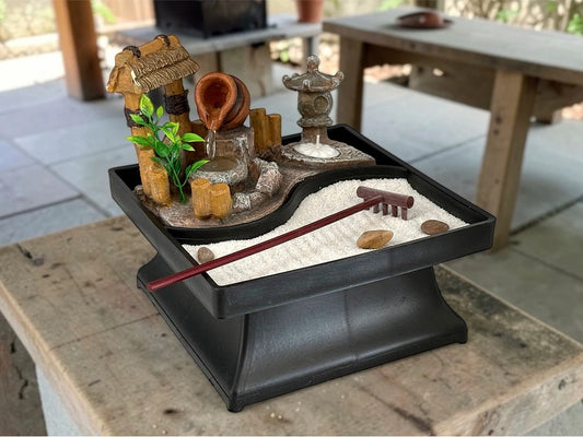 Fuente con Jardín Zen y Vela 19 cm