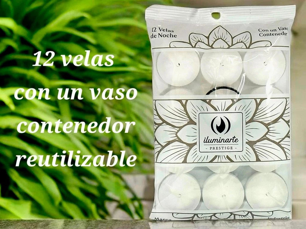 Vela de Noche Color Iluminarte x 12u