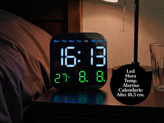 RELOJ DE PARED LED 18.5CM USB