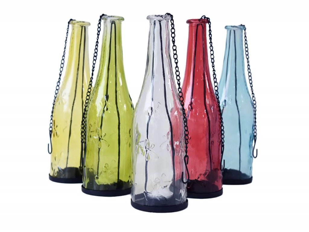 Porta Velas Botella 22 cm - Variedad de Colores