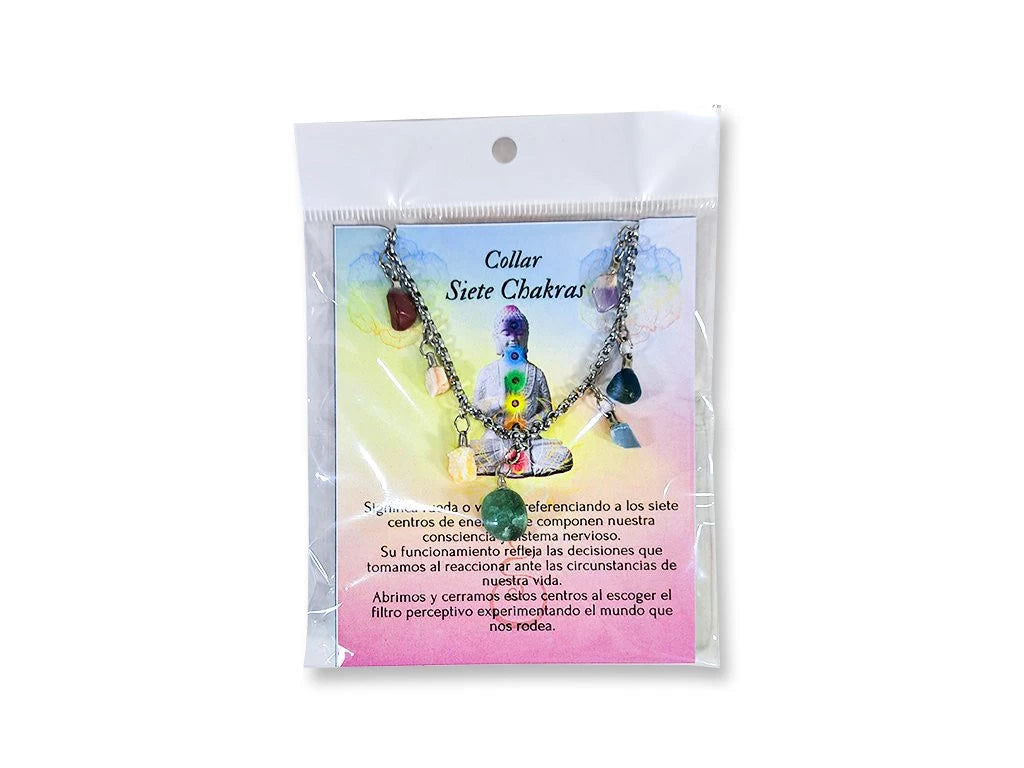 Collar energético piedra 7 chakras