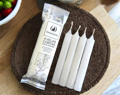 Pack x 4 Velas Cortas Iluminarte