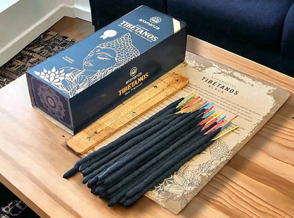 Box Sahumerios Aromanza Tibetanos x 30 con Porta